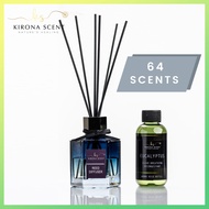 Kirona Scent 120ml Blue Lagoon Premium Reed Diffuser. 60 Fragrance Selections. Aroma Reed Sticks Diffuser for Home, Office, Toilet, Hotel, Spa.