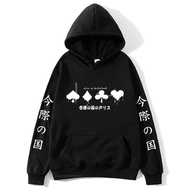 Alice In Borderland Hoodies Men Cartoon Cards Sweatshirt Harajuku Graphic Streetwear Anime Men Cloth