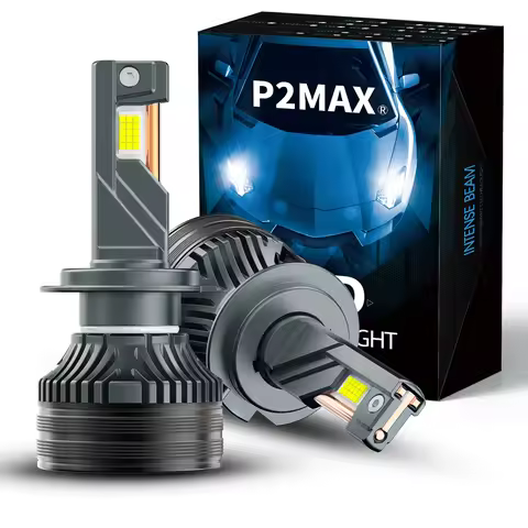 P2MAX Powerful Bright COB 7035 LED H7 H4 H11 H8 H9 H16jp H1 9005 HB3 9006 HB4 9012 HIR2 6000K for 12