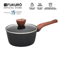 Fukuro Non-Stick Sauce Pan with Lid 18cm, Non Stick Kanzen Forged Frying Pan