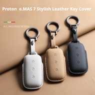 For Proton eMAS 7 e.MAS 7 Leather Key Cover Housing Key Case Case Clasp Proton eMAS 7 e.MAS 7 Car Tu