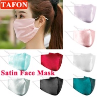 TAFON Satin Face Mask Hijab Satin Silk Face Mask Satin Mask Headloop Reusable Mask UV Protection(Individual Package)