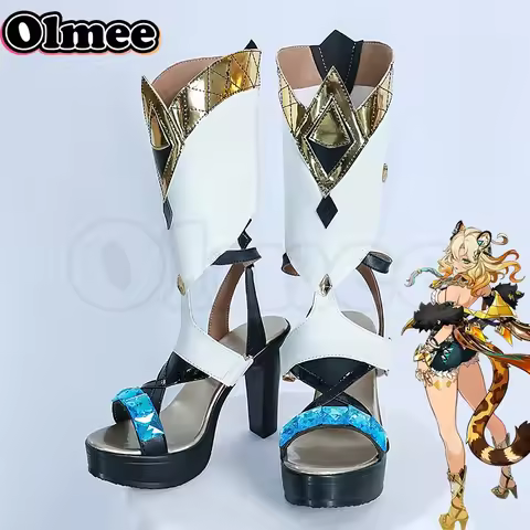[Olmee]In Stock Xilonen Cosplay Shoes High Heels Sandals Genshin Impact Шилонен Halloween Xmas