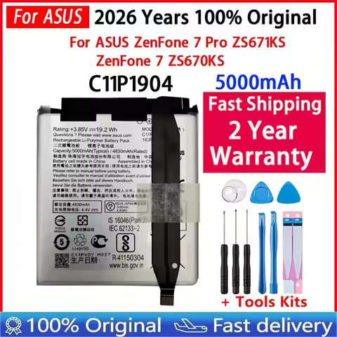High Quality 5000mAh C11P1904 New Battery For ASUS ZenFone7Pro ZS671KS ZenFone7 ZS670KS Replacement 
