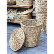 Rattan storage basket with lid, multi-purpose rattan basket, storage basket, rattan storage basket, 