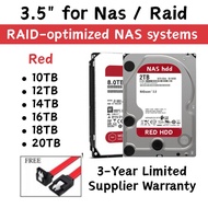 RED SATA 10TB 12TB 14TB 16TB 18TB 20TB HDD 5400RPM 256MB 3.5" for PC Desktop Computers