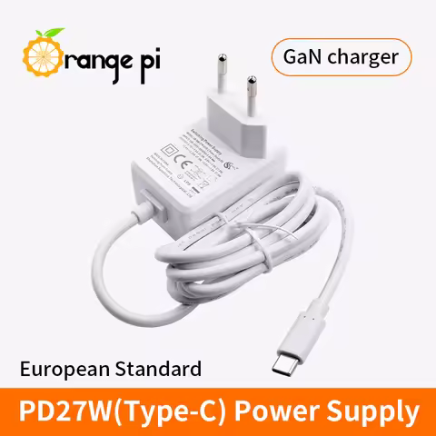 Orange Pi 5V5A Type-C EU Power Supply, Multiple Circuit Protection Power Adapter Charger For Orange 