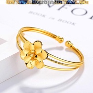 Flower pure 916 916gold bracelet female opening in stock