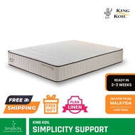 King Koil Simplicity SUPPORT Mattress, KINGKOIL Flax Linen Collection, Sizes (King, Queen, Super Single, Single)