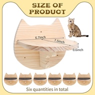 [48H Shipping] Wooden cat wall shelf, wooden cat climbing toy, solid wood pet cat jumping platform, 