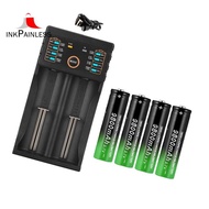 1Pcs 18650 Battery Rechargeable + 4Pcs Battery 3.7V 9800MAh