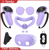 Silicone Cover Set Controller Grips VR Shell Cover VR Silicone Case for Meta Quest 3S VR Headset Acc