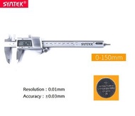 SYNTEK Stainless Steel Digital Metal Fraction Caliper - CR2032 3V Lithium-Ion Battery (全不鏽鋼電子卡尺)