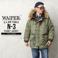 U. S. Army AIR CREW N-3 Flight Jacket Real Fur WAIPER.inc Wiper Ink