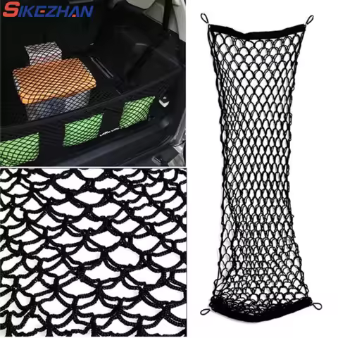 Car Mesh Elastic Nylon Rear Back Cargo Trunk Storage Organizer Luggage Net Holder Accessory 90*30 90