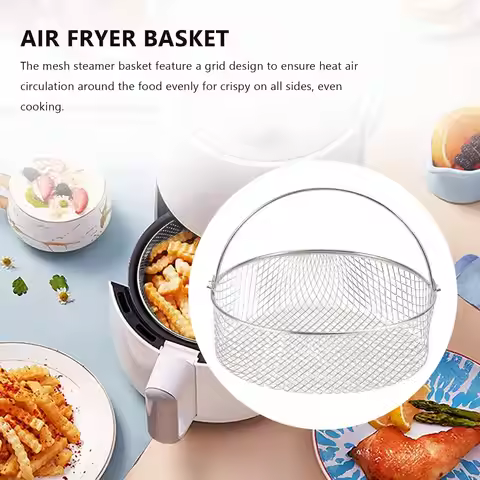 Discount Air Fryer Basket For Mesh Steamer Basket For Ninja Foodi 6.5, 8Qt,Air Fryer Basket,Air Frye