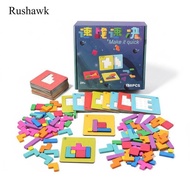 Rushawk IQ Puzzle Game Logic Skill Geometric Shape Tabletop Games for Children and Adults Competitiv