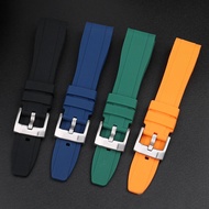 20mm 22mm Silicone Bracelet Men Watch Accessories Rubber Watchband Replace for Citizen for  Seiko for Water Ghost waterproof rubber Arc end strap