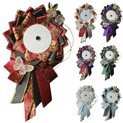 Bow Badge Rosette Holder for 58‑75mm Badge Brooch Cute Ribbon Rosette Display for Ita Bag Anime Kpop
