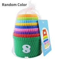 Kids Bathroom Stacked Cups Set Toys Water/Beach Games Tool Cup Stacking Educational Toys for Baby Ba