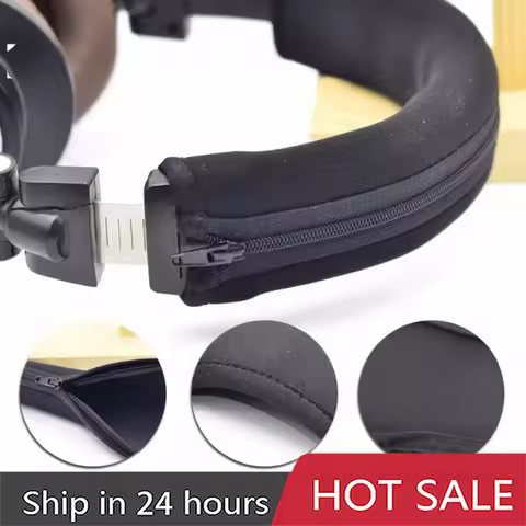 Zipper Headphone Protector Sleeve Cushion Pad Headband For Audio Technica ATH MSR7 M50X M40X M30 M20