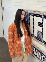 CASA PROJECTS - Orange plaid shirt (Pre-Order)