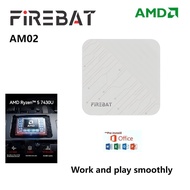 Firebat AM02 AMD Ryzen 5 7430U Mini PC - White (16GB RAM/512GB SSD)