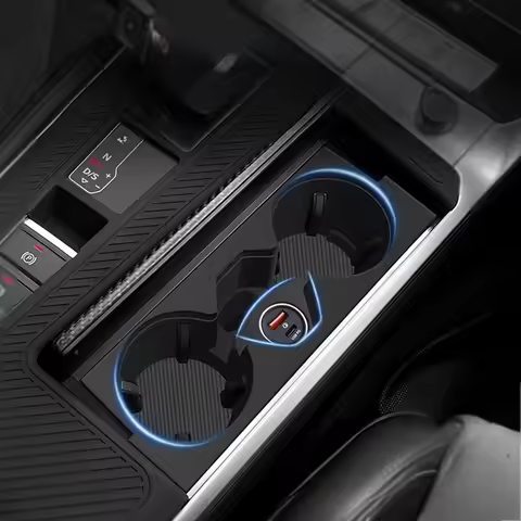 For Audi A6L/A7/A3/A3L/Q3 2019-2025 Water Cup Holder Silicone Cover Door Slot Protective Pad Storage