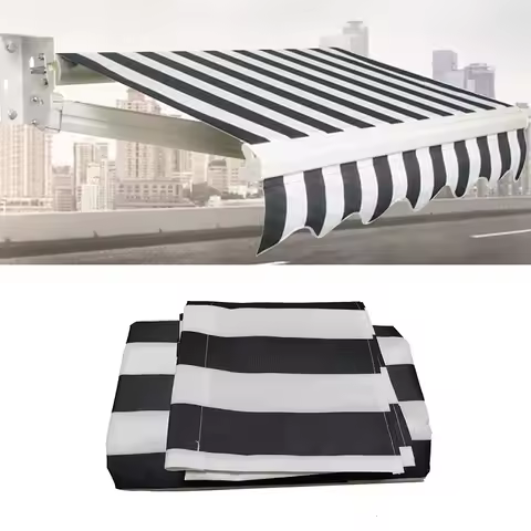 2026 Tailor-Made Black Stripe Tarpaulin 2.9x2.5m Oxford Waterproof Garden Terrace Balcony Anti-UV Su