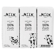 เอ็มมิลค์ นมยูเอชที รสจืด  M Milk UHT Milk Plain 180ml Pack3