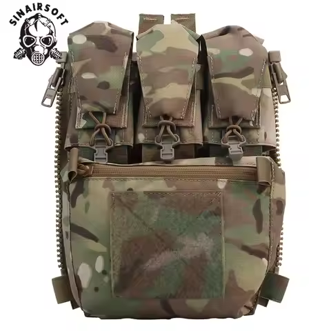 V5 FCPC Sport Vest Back Panel Zipper on Backplate Airsoft Vest Expansion Bag Triple Pouch Vest Plate