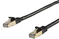 StarTech.com 6ASPAT10MBK Category 6a LAN Cable 10m Black Snail RJ45 Connector CAT6a Ethernet Cable