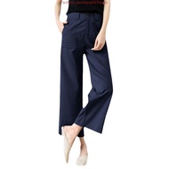 Eyouth High-Waisted Wide-Leg Twill Pants – 1086