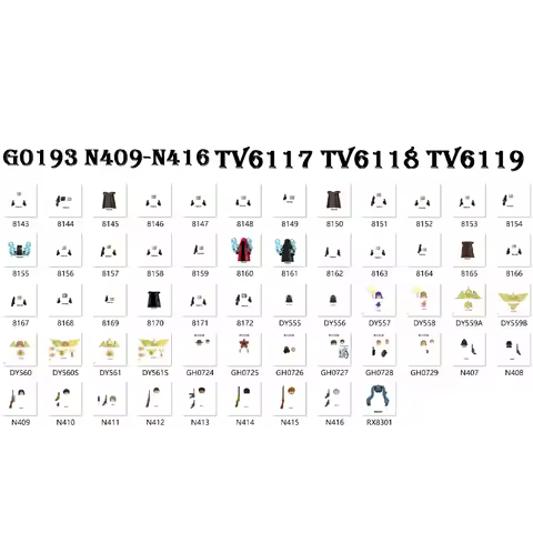 Mini Ornament Small Sculpture Set Assembled Decor Toys for Kids TV6117 TV6118 TV6119 G0193 N409-N416