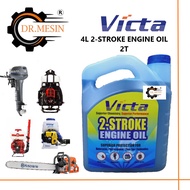 [READY STOCK] VICTA 4 LITRES 2-STROKE ENGINE OIL 4 LITER MINYAK 2T MESIN RUMPUT INJIN BOT CHAIN SAW 