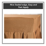 6x3FT Fabric Pleated Table Cover Skirting Meja Hotel Wedding Banquet Event Skirt Cloth Kain Top