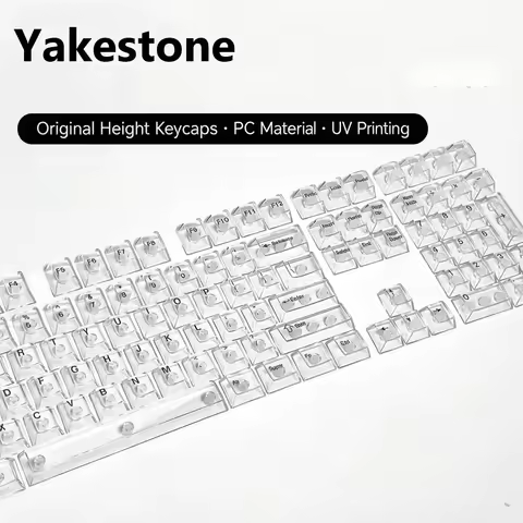 Transparent Keycaps for Mechanical Keyboard AK820/ AK820Pro Misty/Clear Surface with Front/Side/None