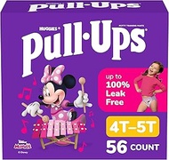 Pull-Ups Girls' Potty Training Pants Training Underwear Size 6, 4T-5T, 56 Ct