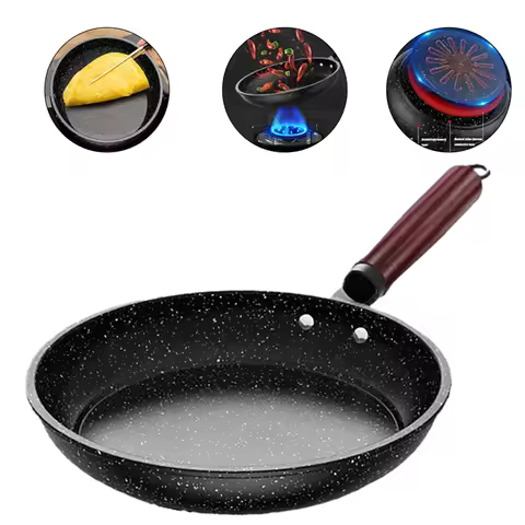 Frying Pan Wok Pan Non-Stick Pancake Pan 24/26/28cm with cover Household Induction Gas Stove Univers