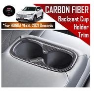 🔥SG SELLER🔥Honda VEZEL HR-V 2021 2022-Present Back Seat Arm Rest Cup Holder Cover Panel Trim Carbon Fiber Accessories
