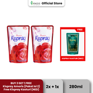 Buy 2 KISPRAY AMORIS POUCH 280 ML FREE 1 KISPRAY KASTURI POUCH 280 ML NED