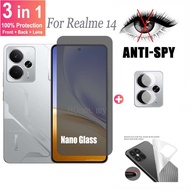 Realme 14 5G Privacy Tempered Glass Film for Realme 14X 14 13 12 Plus 12X 11 11X 5G 4G Screen Protec