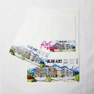 [Art Store] Blue Art White Sketch Paper 100gsm – A5 Size|A4|A3