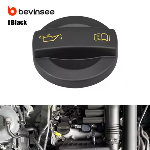 BEVINSEE Petrol Engine Oil Filler Cap for EA211,for Golf MK5 MK6 MK7 MK8,for Passat B8,for Audi Audi