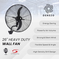 Derezo 26Inch Heavy Duty Wall Fan Kipas Dinding High Quality Heavy Duty Fan Industrial Fan SIRIM