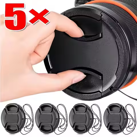 49mm/52mm/55mm/58mm/62mm Len Cover with Strap Snap on Camera Cover Universal Lens Cap For Canon Niko