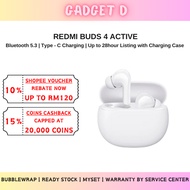REDMI BUDS 4 ACTIVE | BLUETOOTH 5.3 | TYPE-C CHARING PORT | UP TO 28HOURS LISTENING WITH CHARGING CA