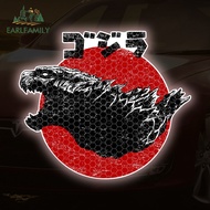 EARLFAMILY Rising King Gojira Reflective & Mangetic Car Stickers Waterproof Motorcycle Windshield Au