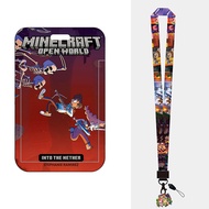 Minecraft My World Card Holder Student IC Card Mobile Phone Long Lanyard Cartoon Card Holder Kids Sh
