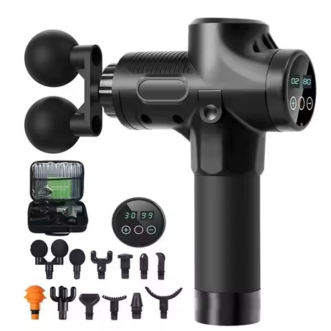 Fascial Massage Gun Electric Percussion Pistol Massager Body Neck Back Deep Tissue Muscle Relaxation